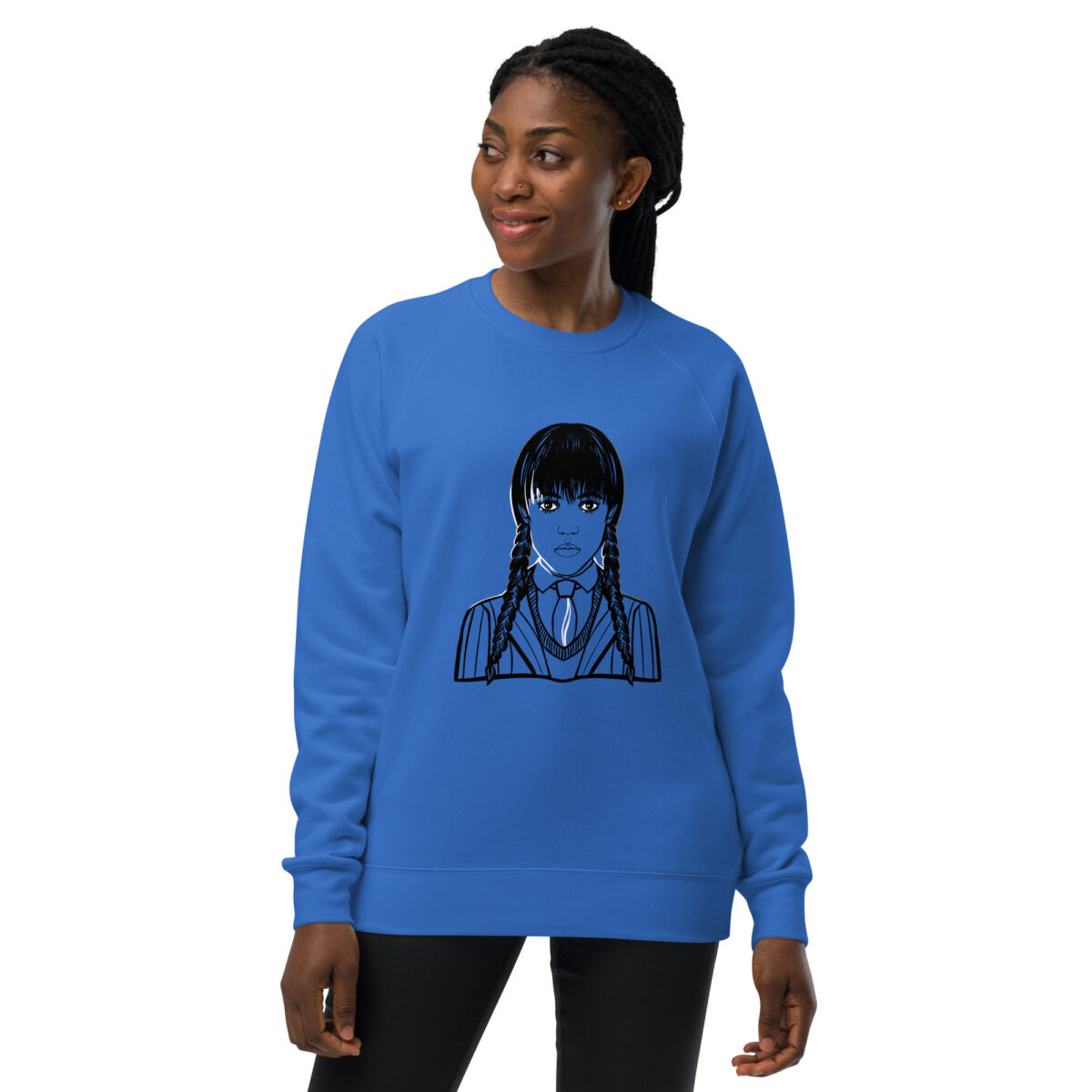 unisex raglan sweatshirt bright royal front 643d1d1f4ba35