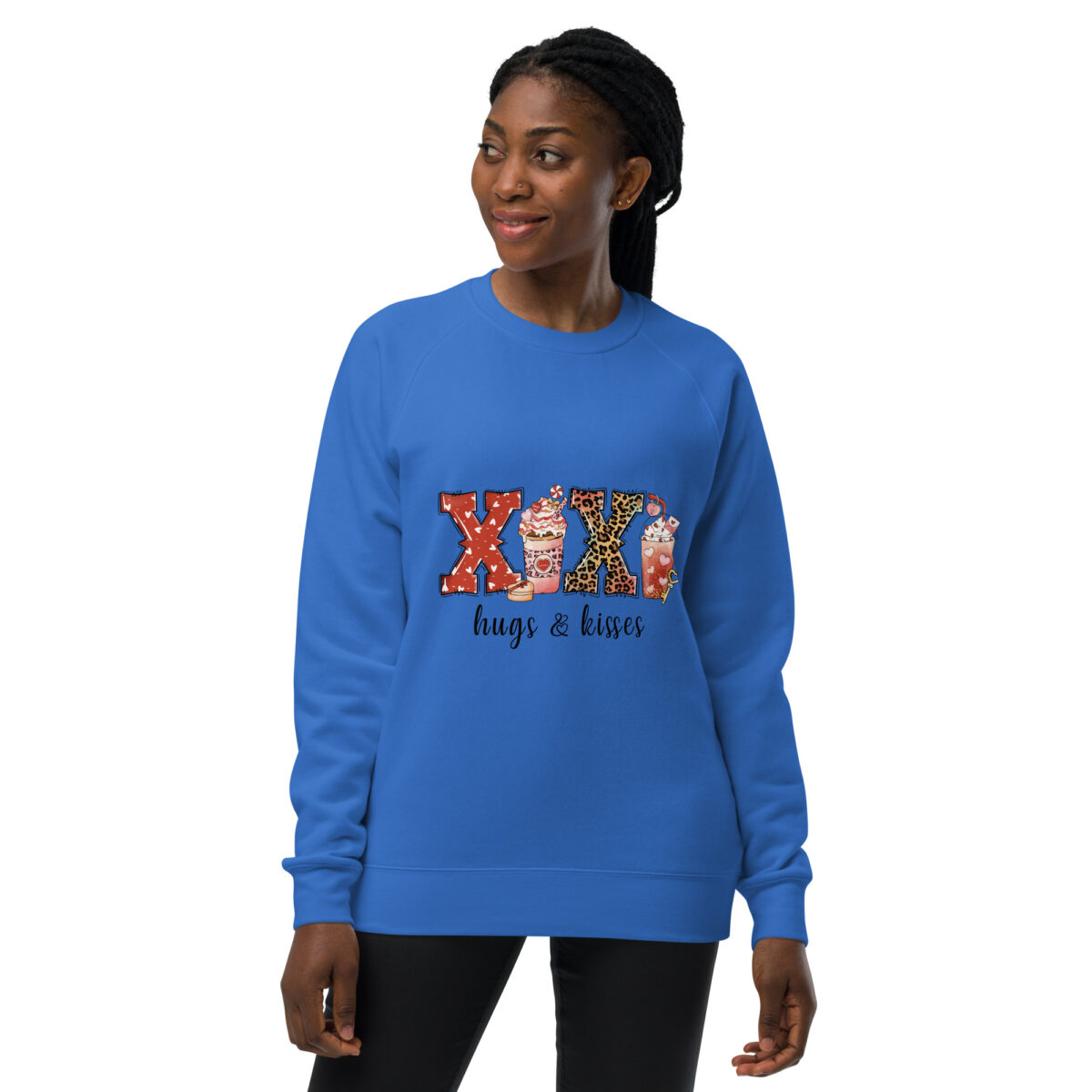 unisex raglan sweatshirt bright royal front 643d23828ac8a