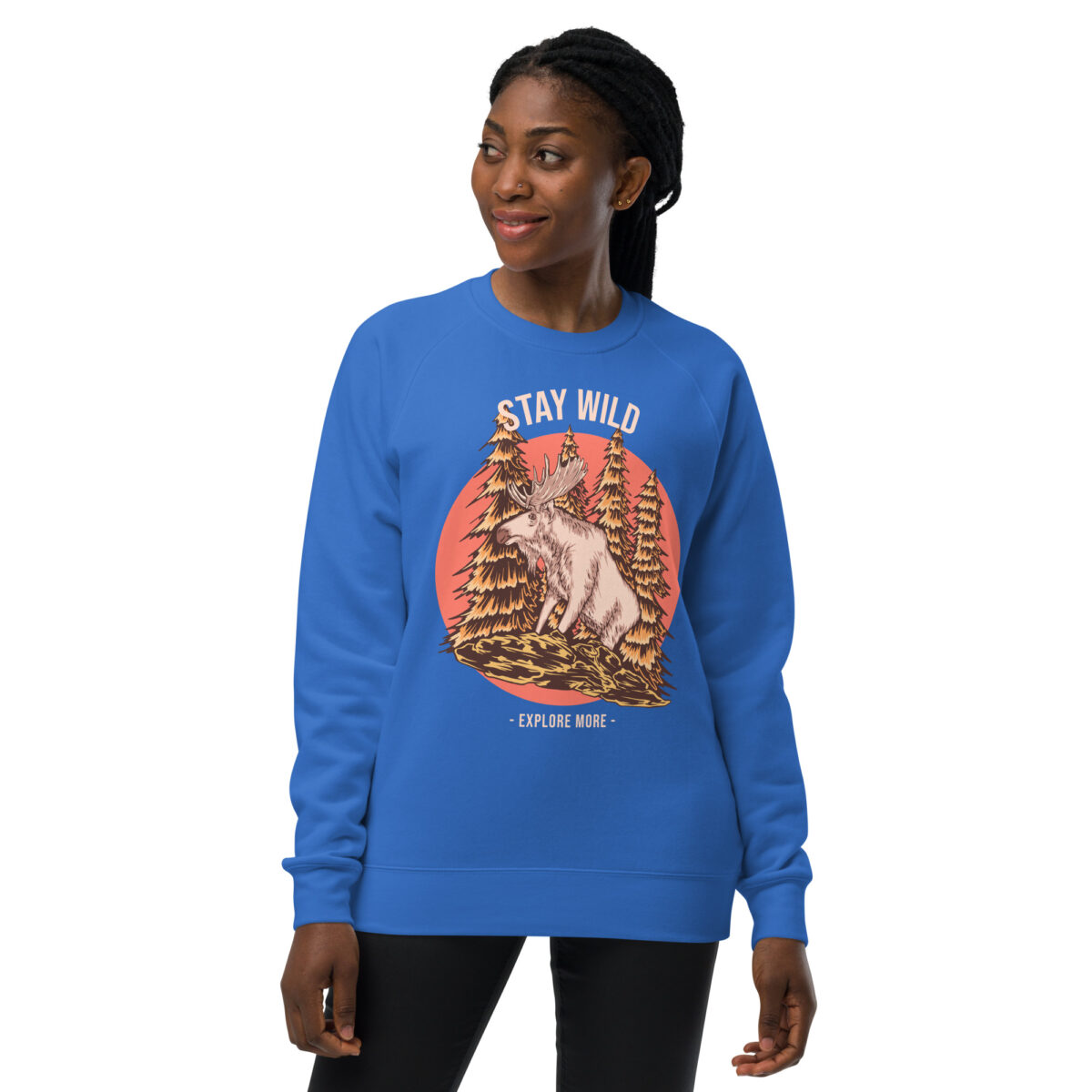 unisex raglan sweatshirt bright royal front 643d3c1e66f91