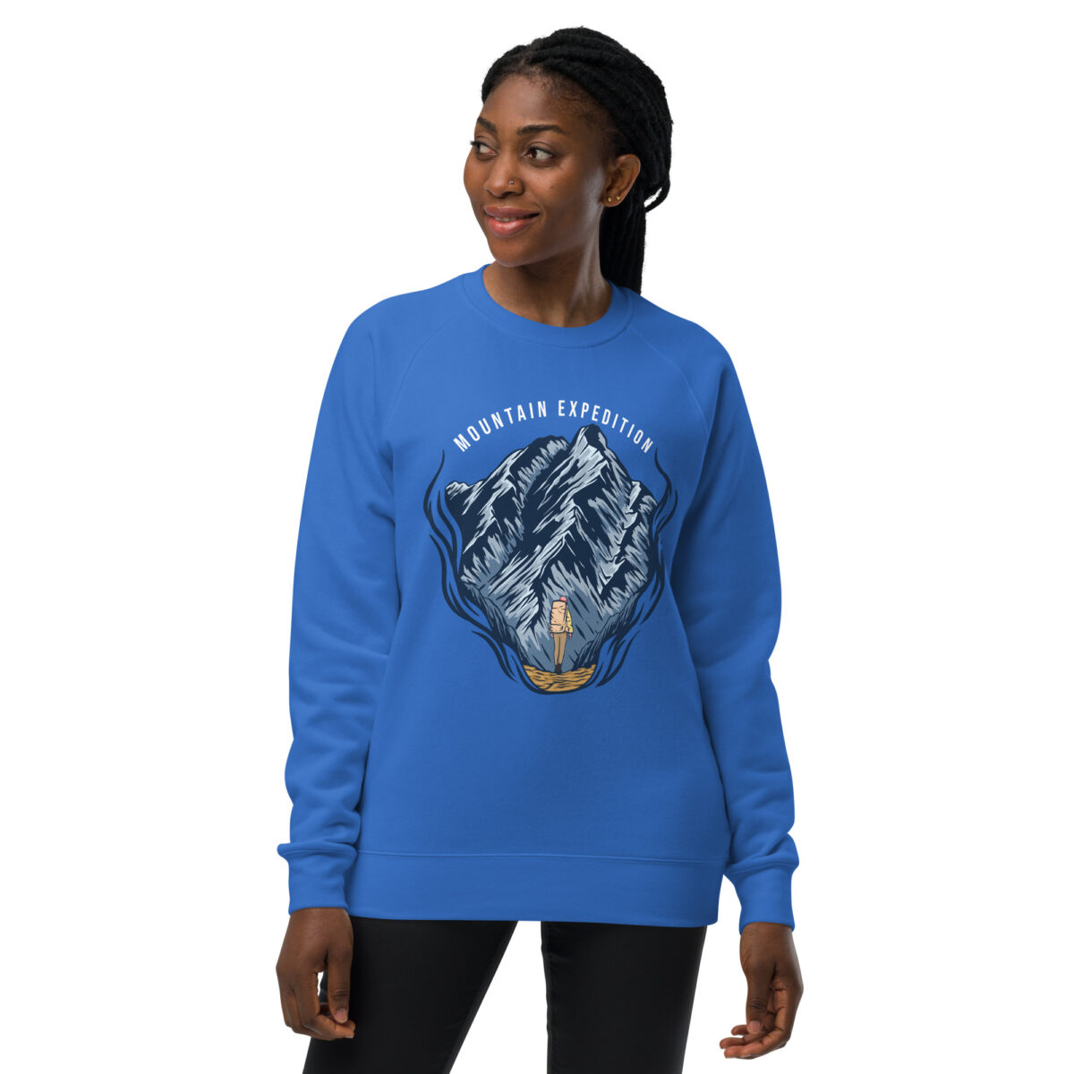 unisex raglan sweatshirt bright royal front 643d3e59bd23d