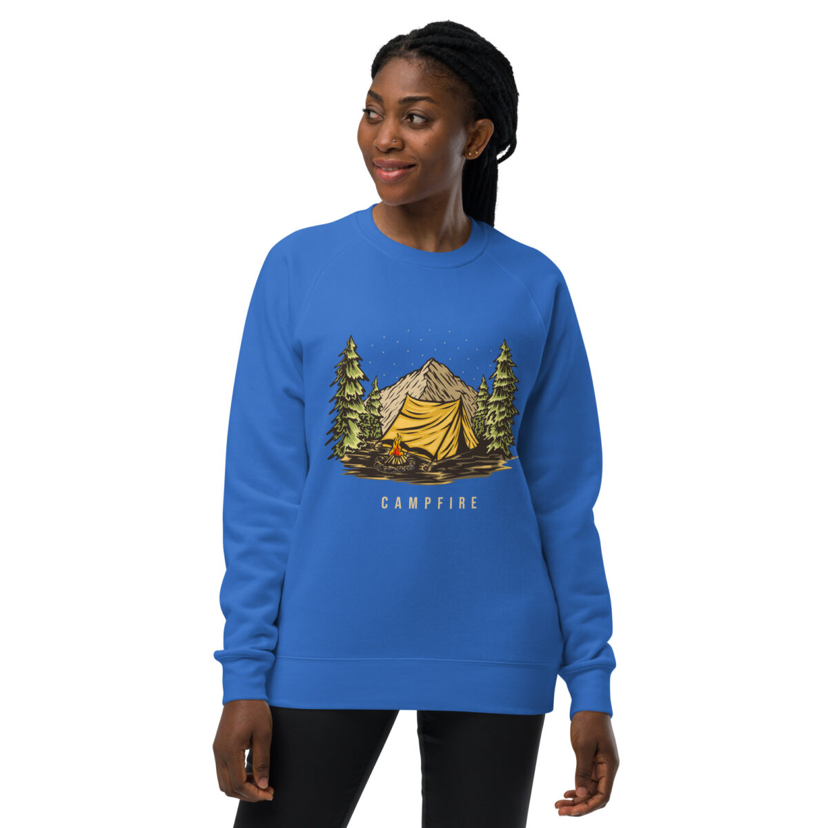 unisex raglan sweatshirt bright royal front 643d3faa326e6