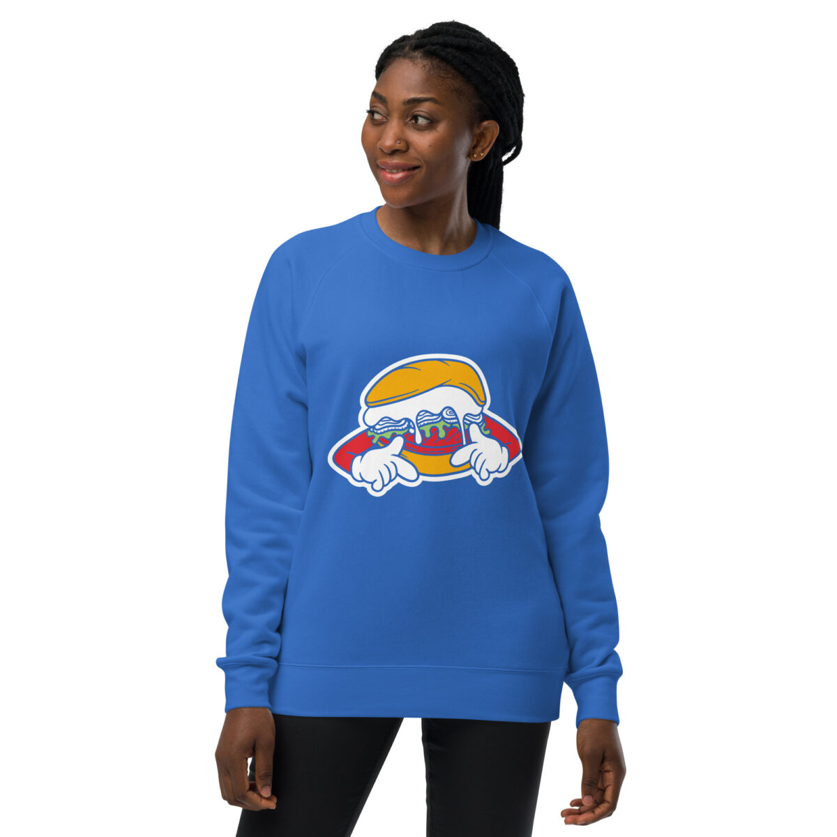 unisex raglan sweatshirt bright royal front 643d4143b2500