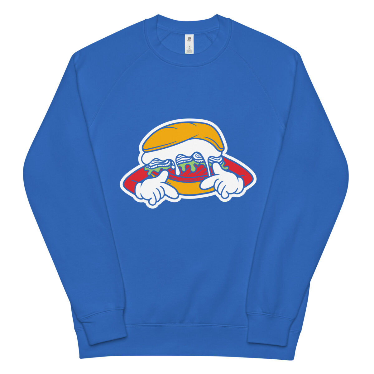 unisex raglan sweatshirt bright royal front 643d4143b25b8