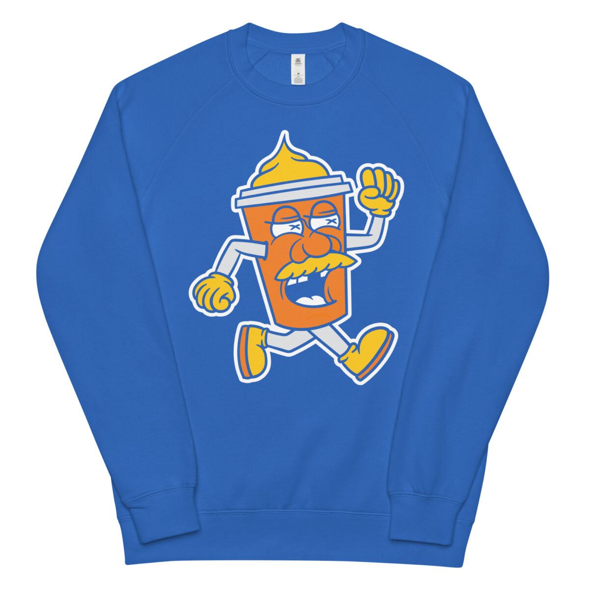 unisex raglan sweatshirt bright royal front 643d43daa3ec7