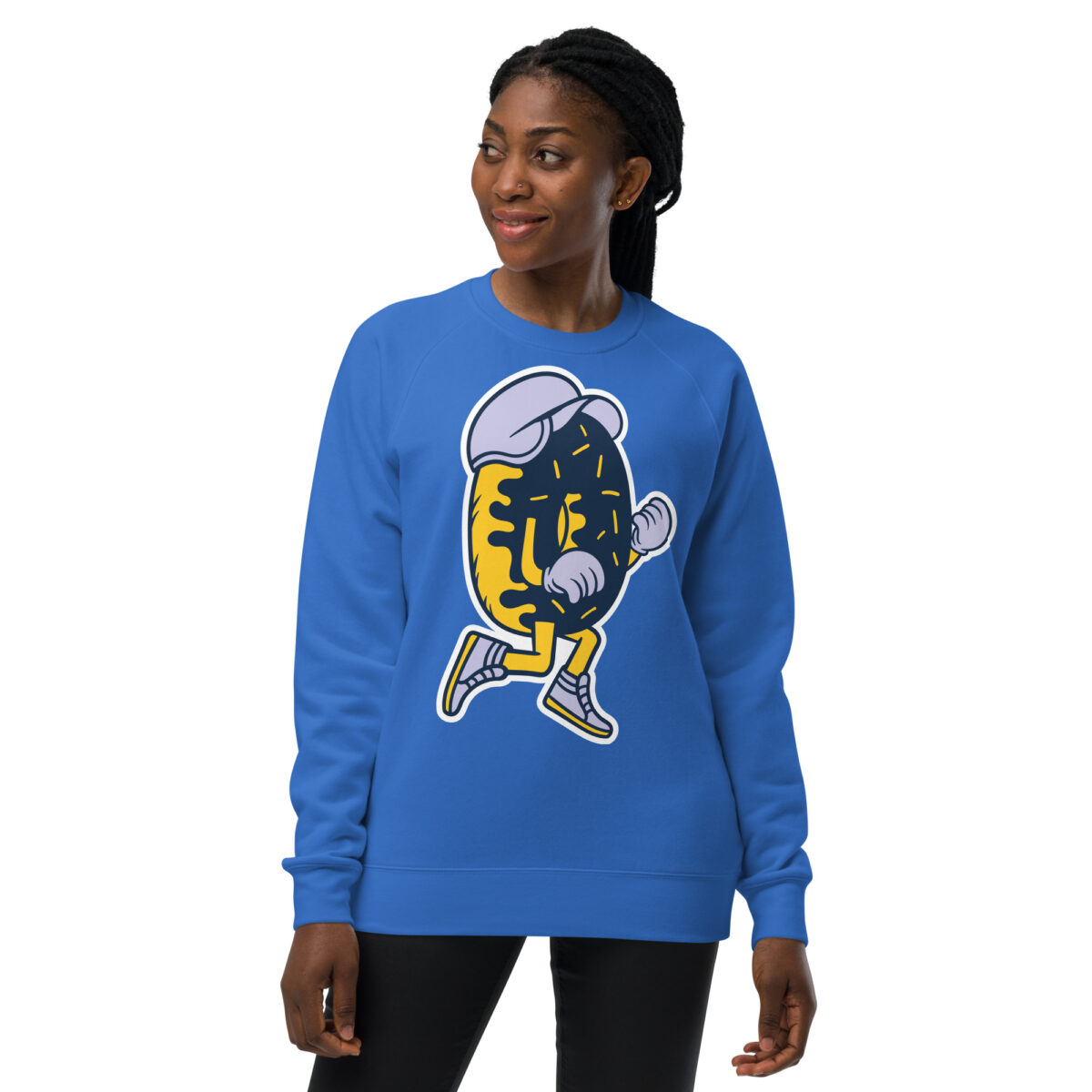 unisex raglan sweatshirt bright royal front 643d457d167c4