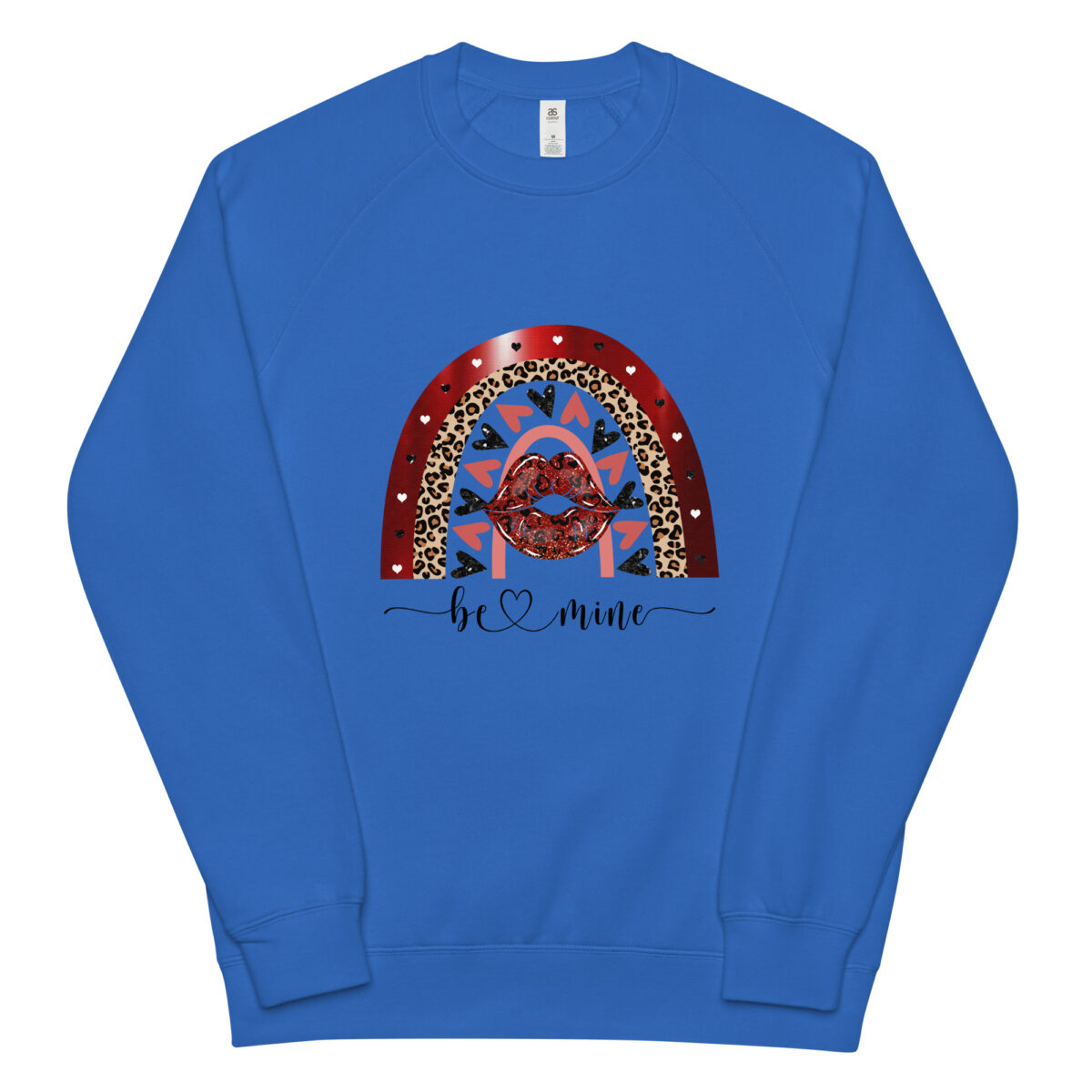 unisex raglan sweatshirt bright royal front 643d5afceb4e1