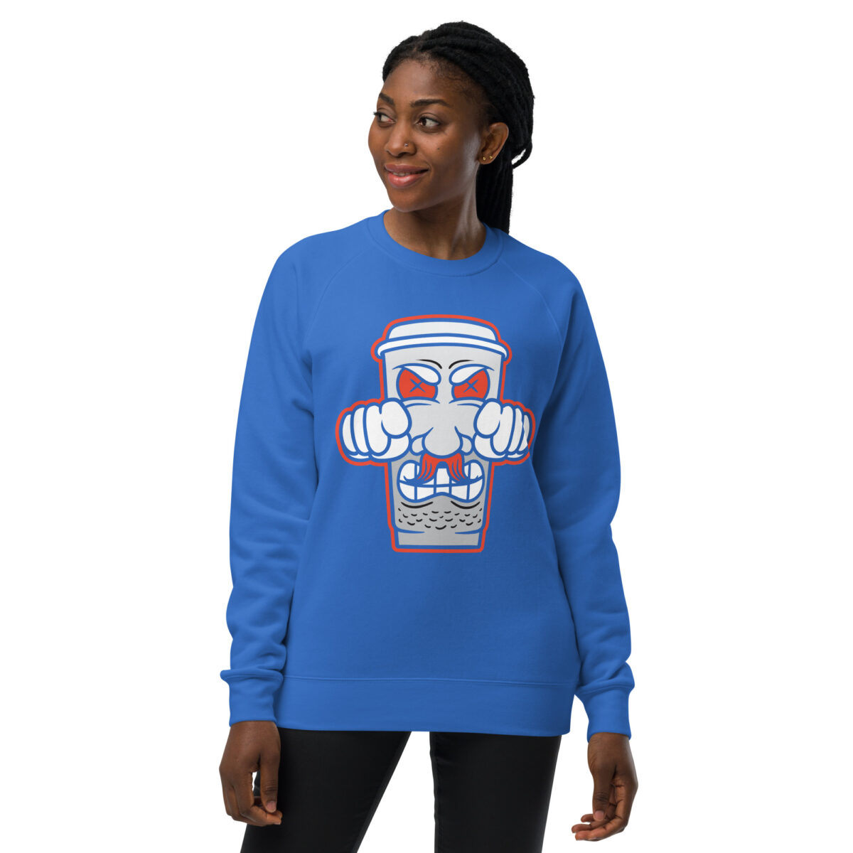 unisex raglan sweatshirt bright royal front 643d655f9fff9