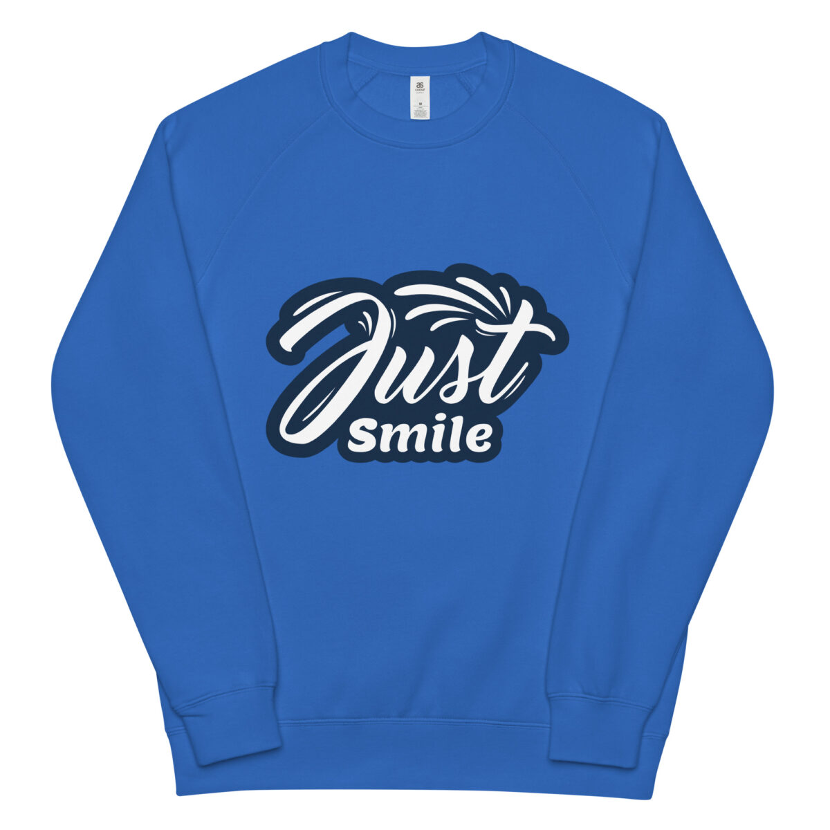 unisex raglan sweatshirt bright royal front 643d836df04bb