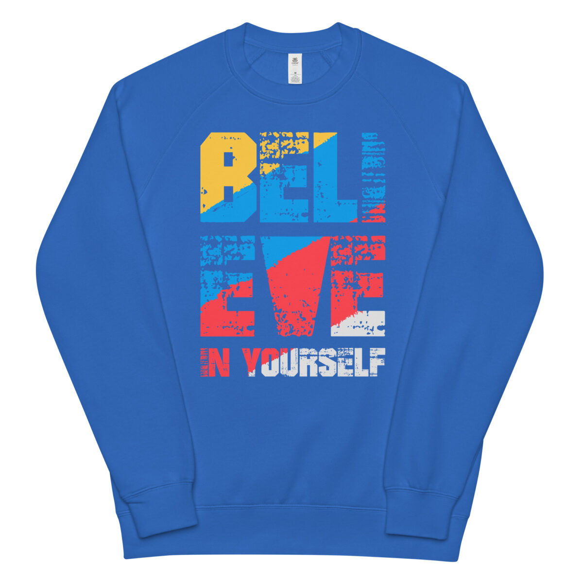 unisex raglan sweatshirt bright royal front 643d87d19b29f