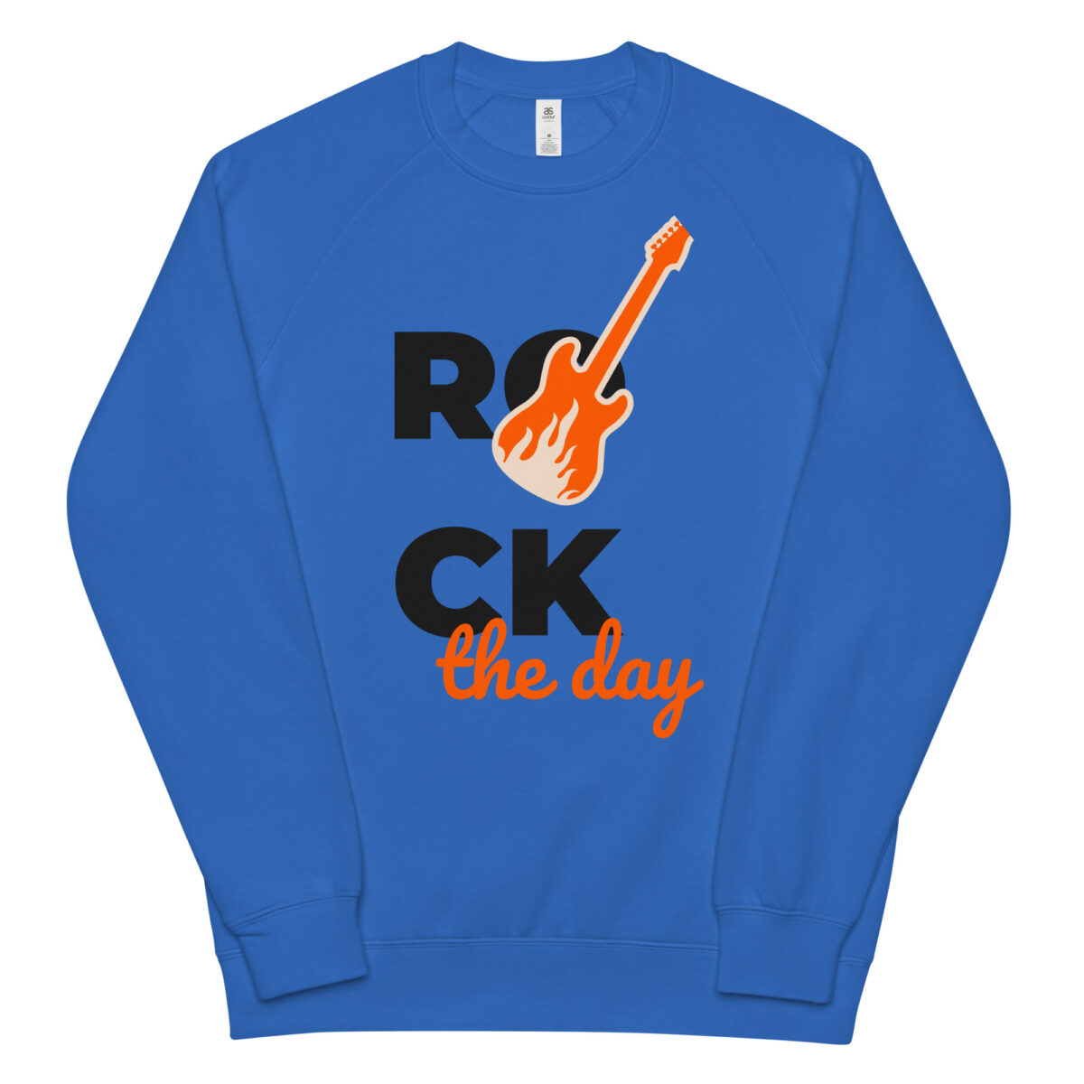 unisex raglan sweatshirt bright royal front 643d8d555b9f5