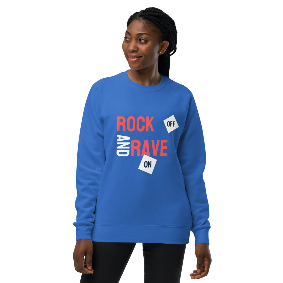 unisex raglan sweatshirt bright royal front 643d8dca54539