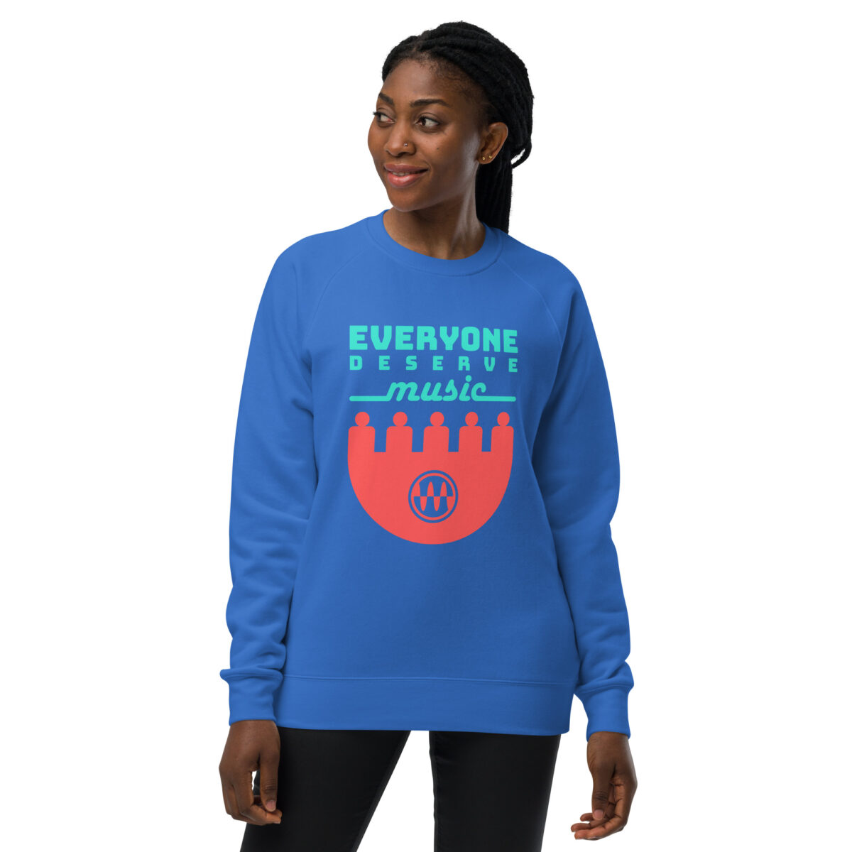 unisex raglan sweatshirt bright royal front 643d9627e35af