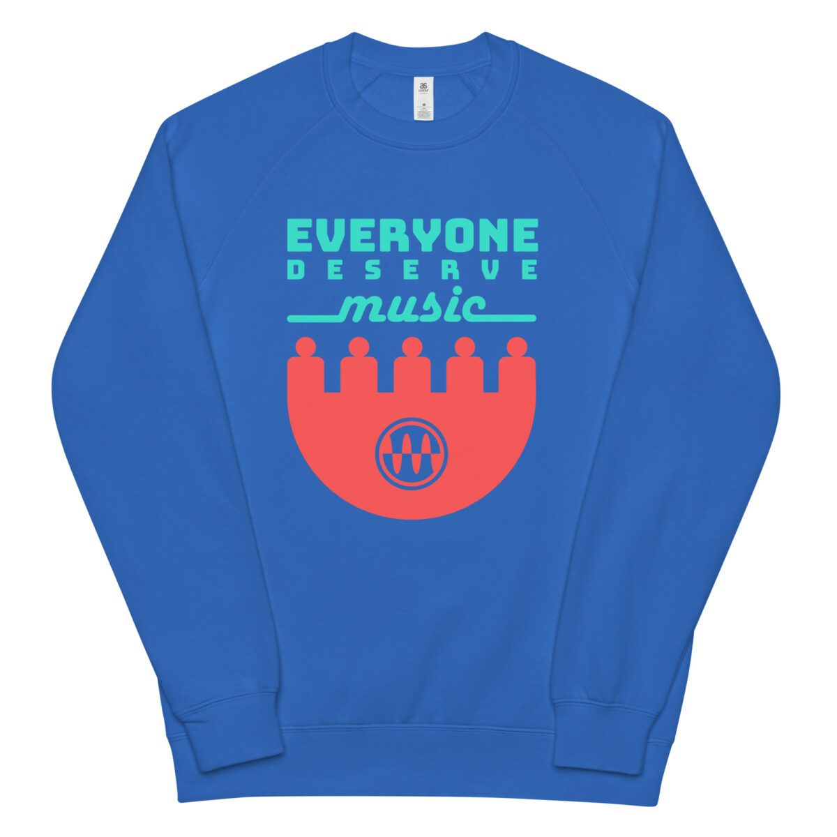 unisex raglan sweatshirt bright royal front 643d9627e366b