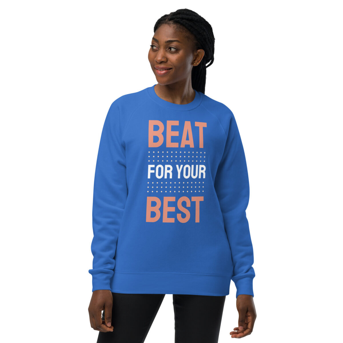 unisex raglan sweatshirt bright royal front 643d971092bd0