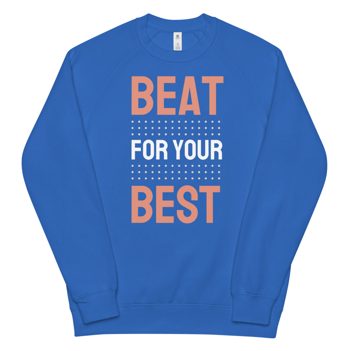 unisex raglan sweatshirt bright royal front 643d971092d1c