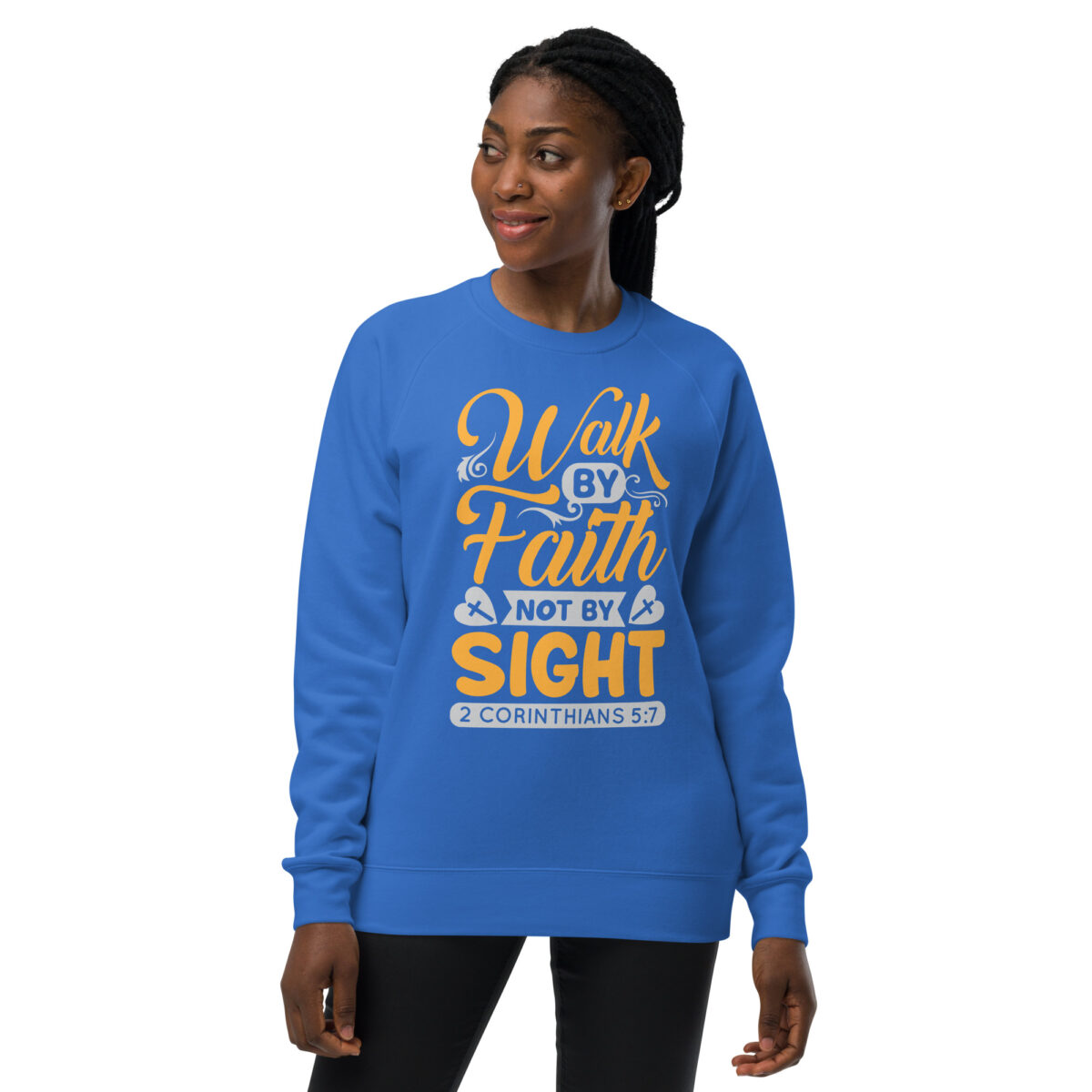 unisex raglan sweatshirt bright royal front 643e635e31c14