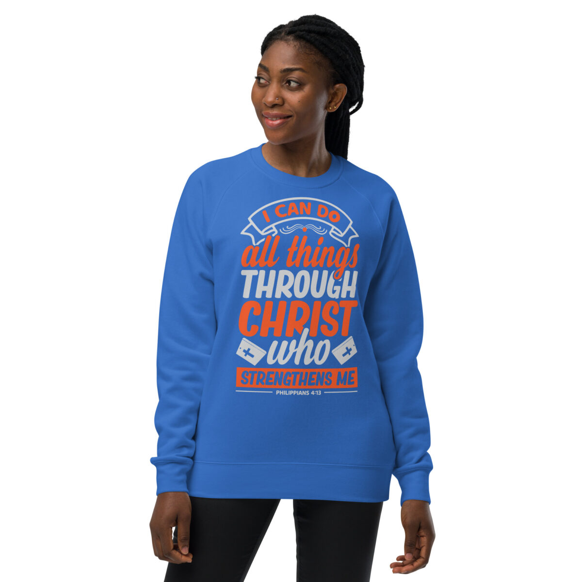 unisex raglan sweatshirt bright royal front 643e64234a270