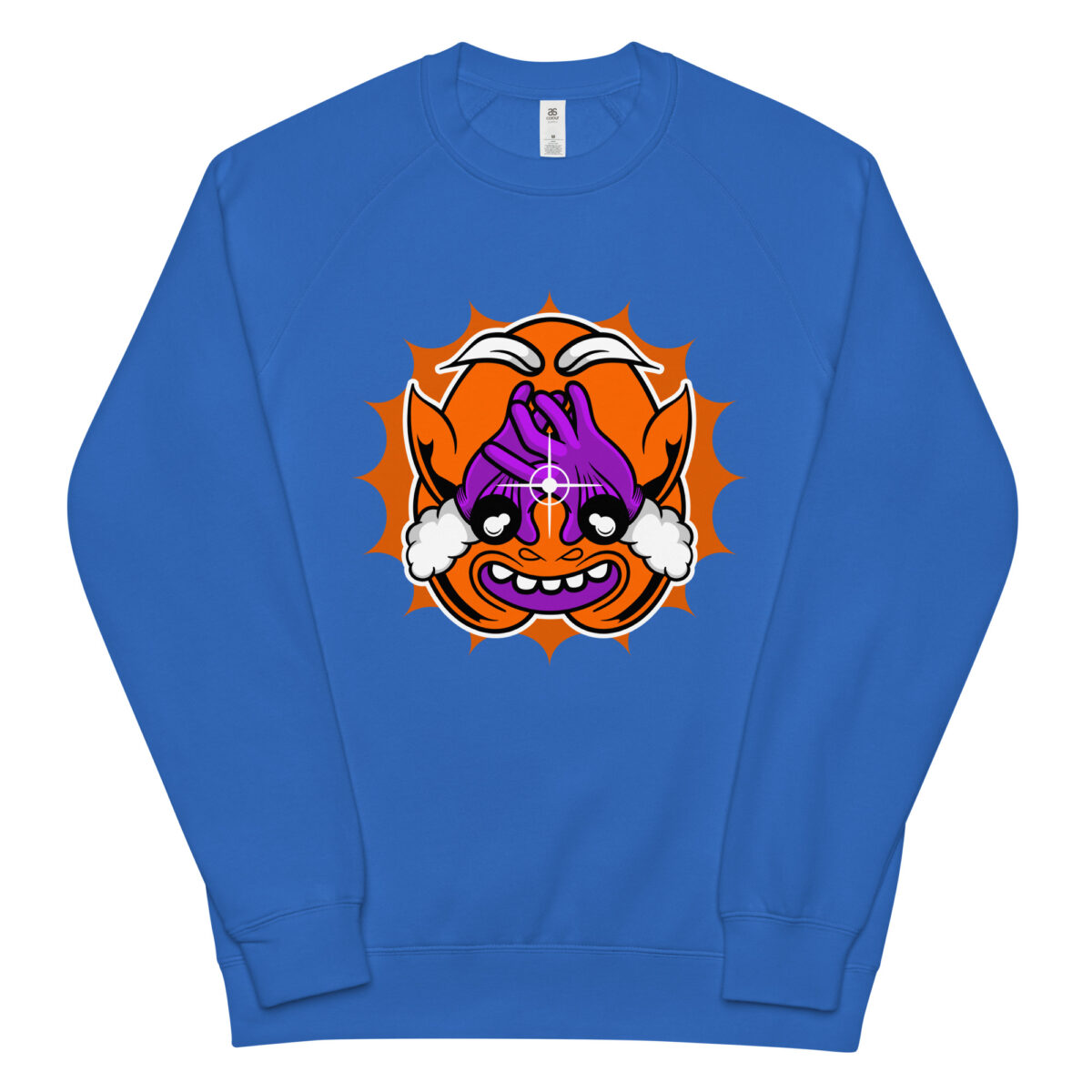 unisex raglan sweatshirt bright royal front 643e6d36829a5