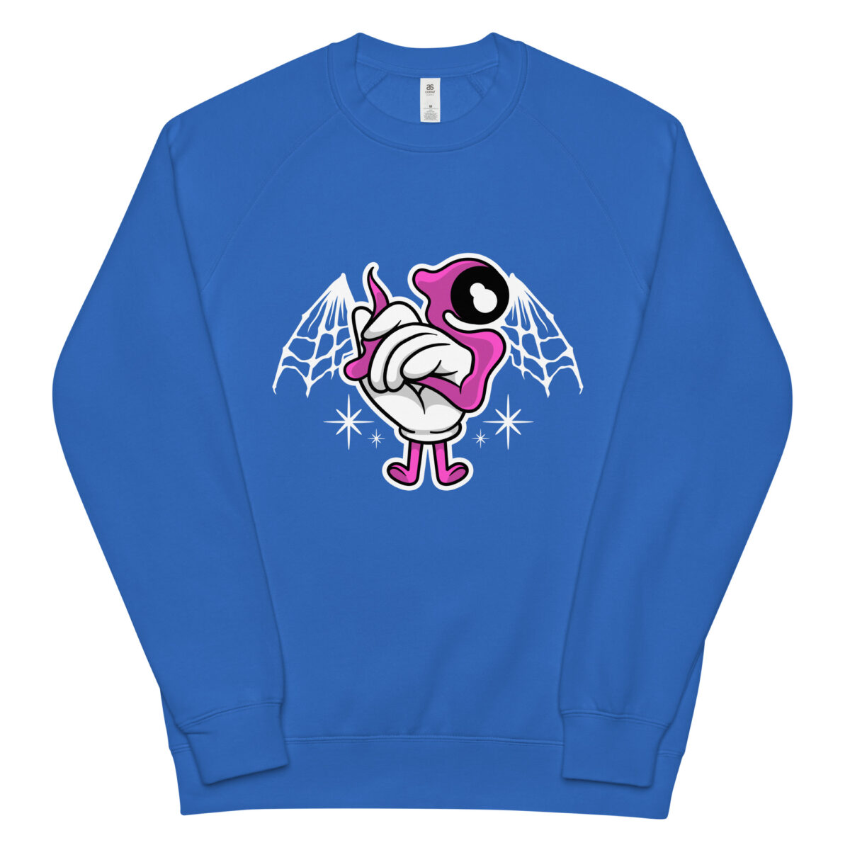 unisex raglan sweatshirt bright royal front 643e6f3948a3b