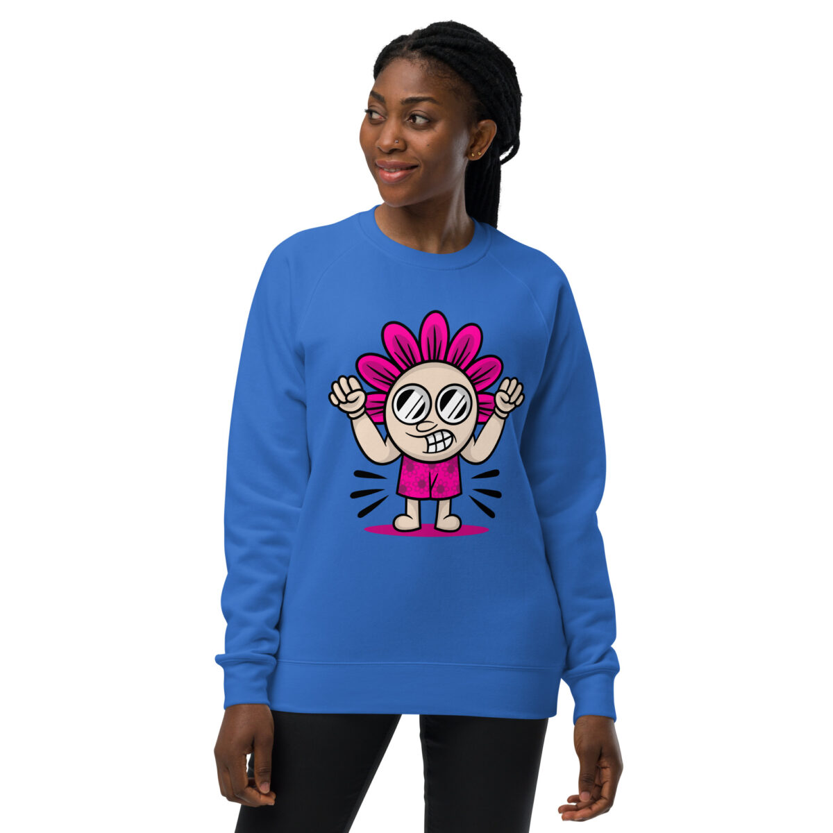 unisex raglan sweatshirt bright royal front 643e71fabd439