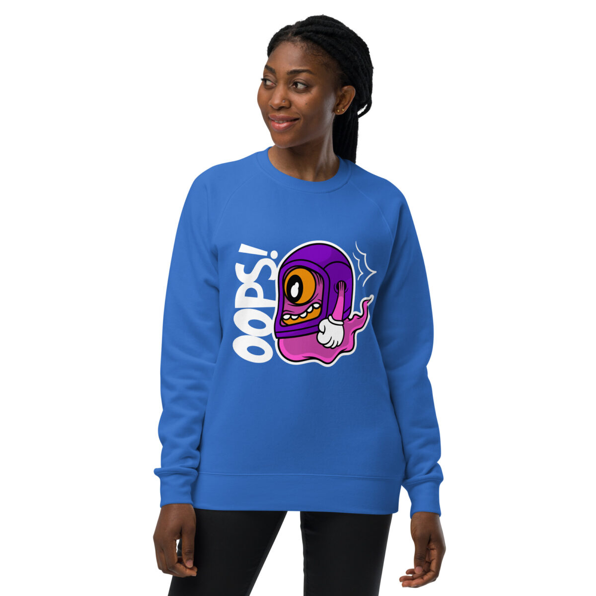 unisex raglan sweatshirt bright royal front 643e789ac2bf5