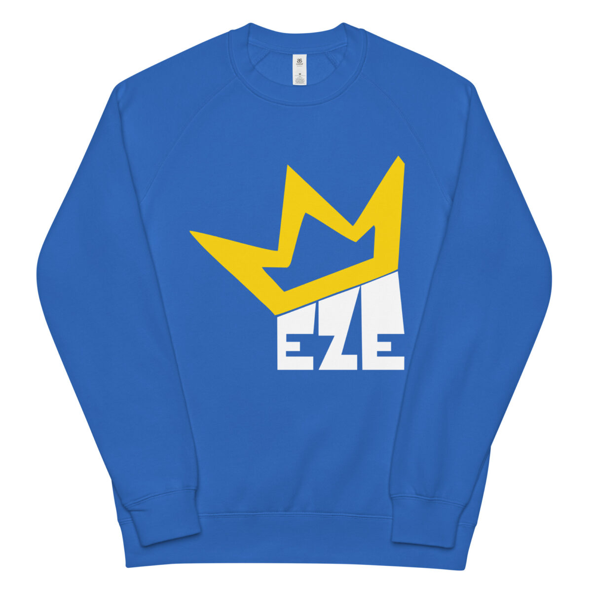 unisex raglan sweatshirt bright royal front 643ea354564b7