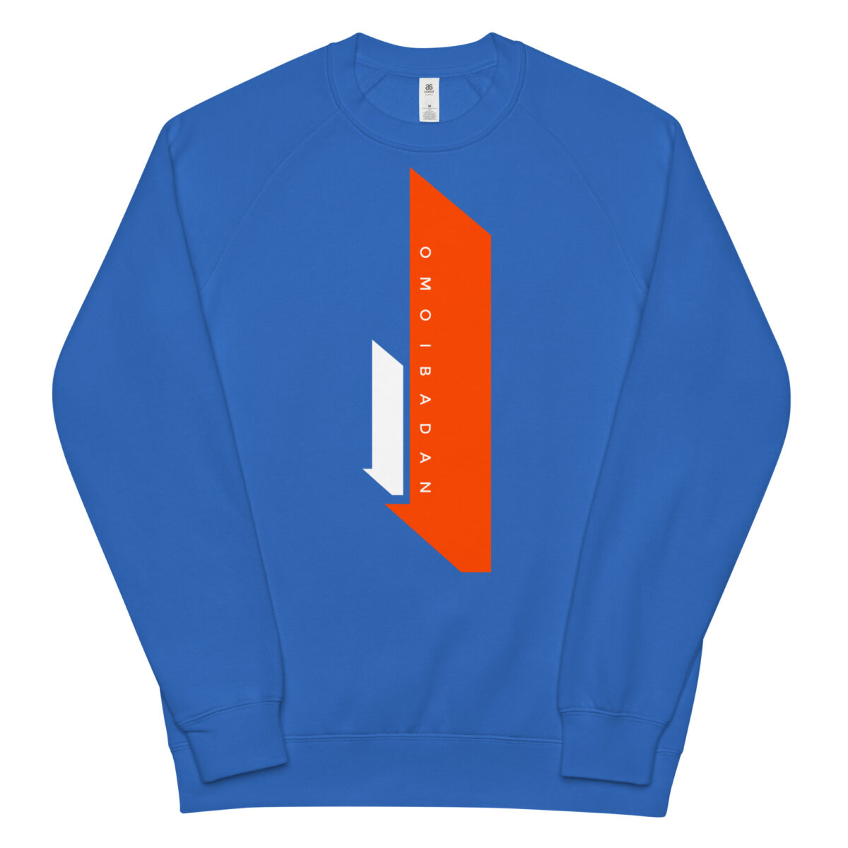 unisex raglan sweatshirt bright royal front 643eb00ff35b4