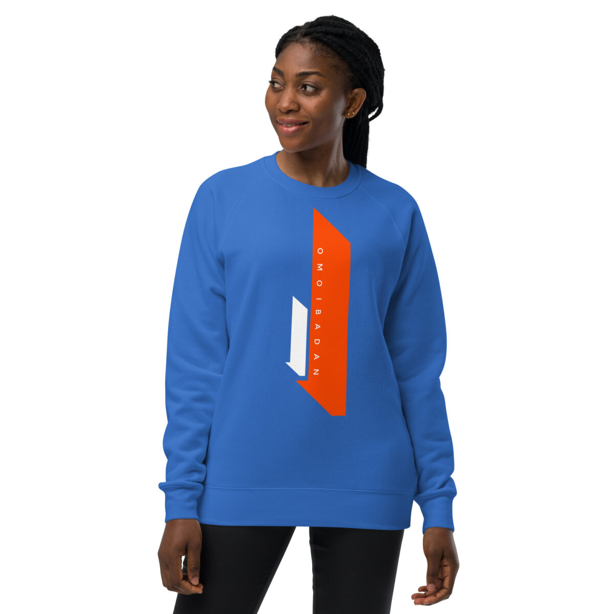 unisex raglan sweatshirt bright royal front 643eb010007d6