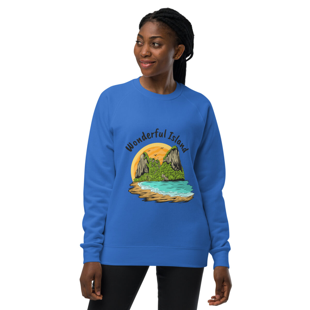 unisex raglan sweatshirt bright royal front 643fba832e376