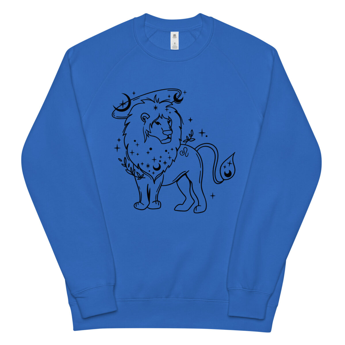 unisex raglan sweatshirt bright royal front 643ff85f4a4f2