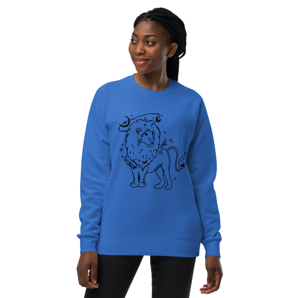 unisex raglan sweatshirt bright royal front 643ff85f4b46f