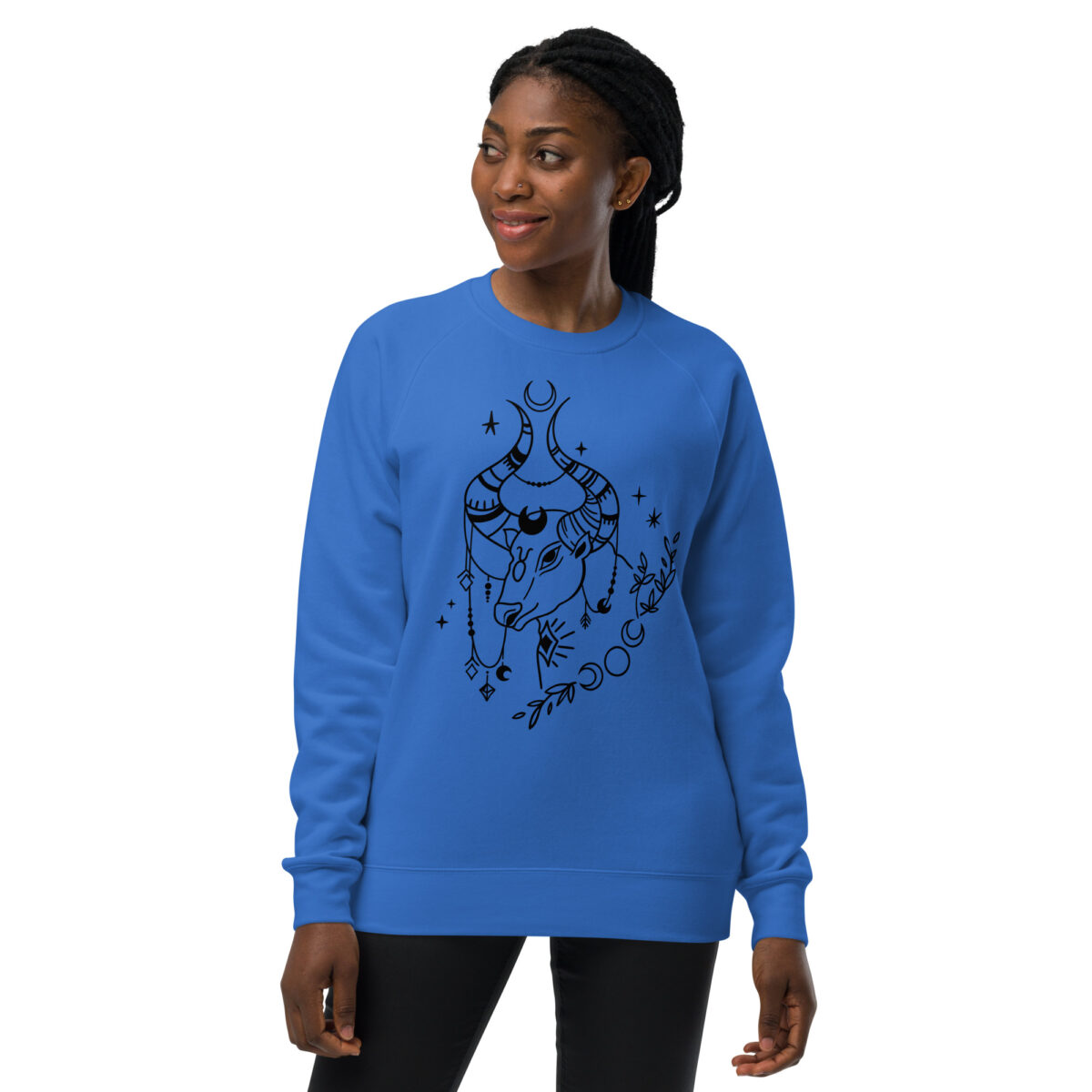 unisex raglan sweatshirt bright royal front 643ff8e20abac