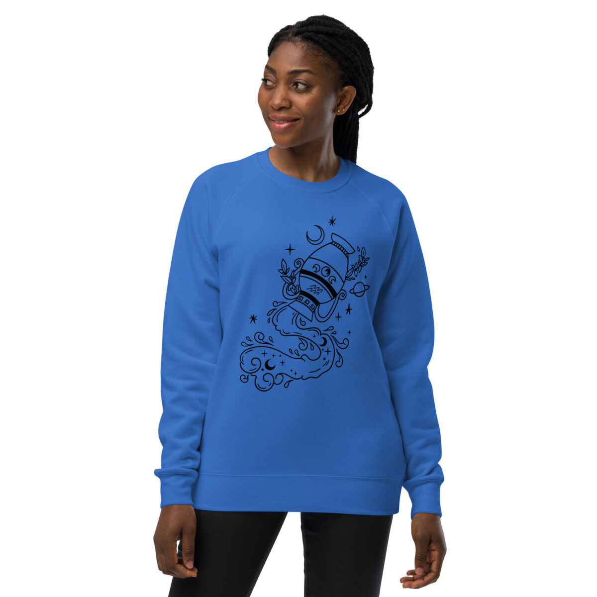 unisex raglan sweatshirt bright royal front 643ffb2083014