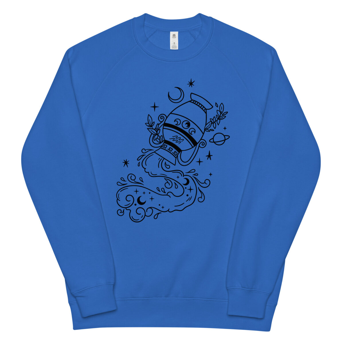 unisex raglan sweatshirt bright royal front 643ffb208317c