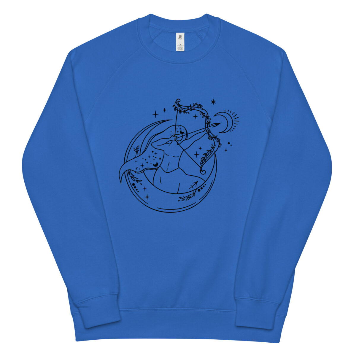 unisex raglan sweatshirt bright royal front 643ffd32c91ea