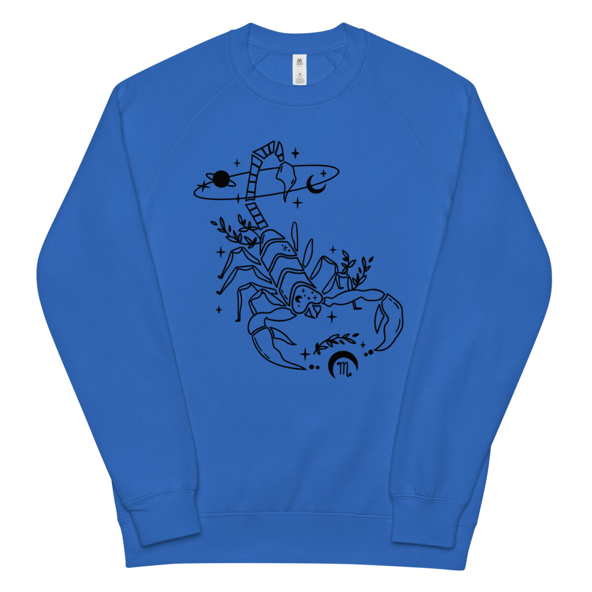 unisex raglan sweatshirt bright royal front 643ffd83a429b