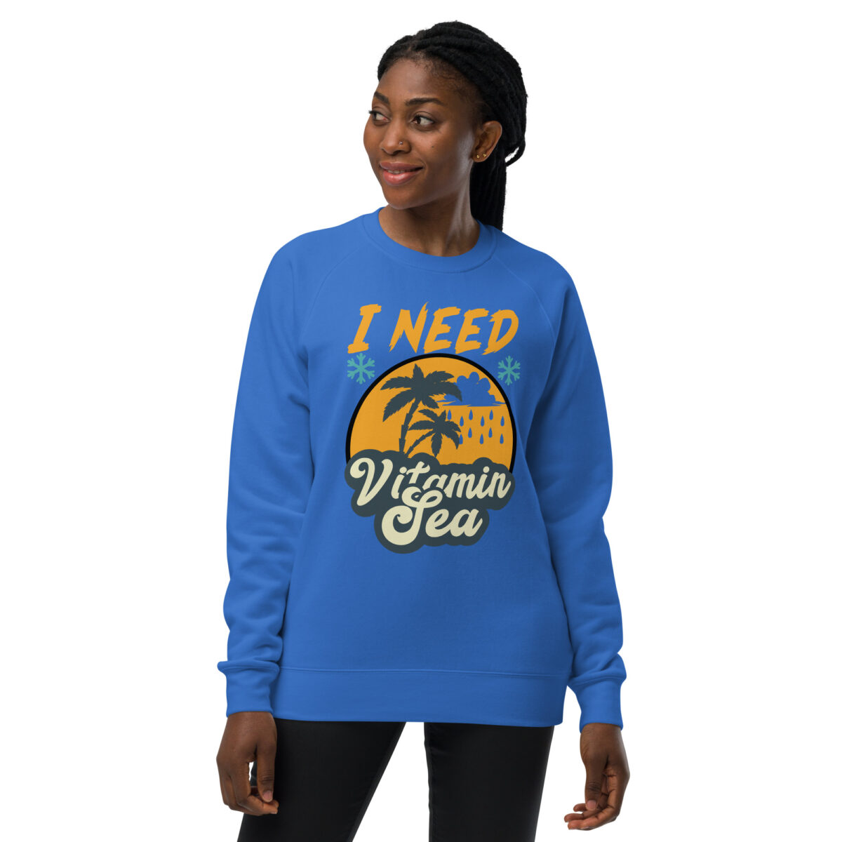 unisex raglan sweatshirt bright royal front 643fffd7be00a