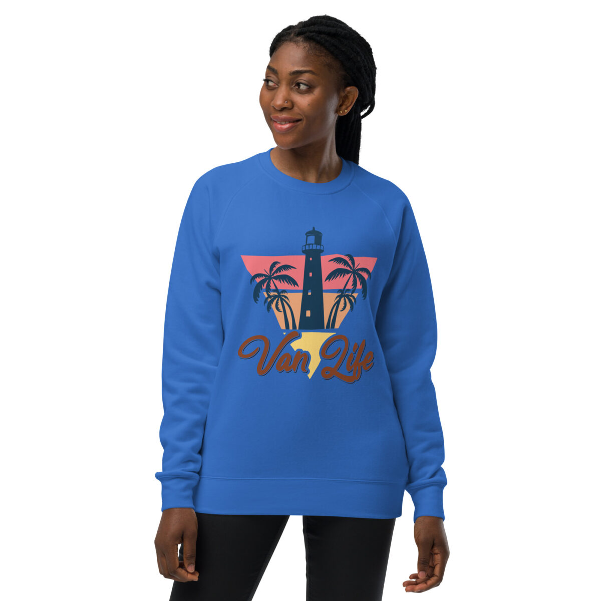 unisex raglan sweatshirt bright royal front 644006502bae2