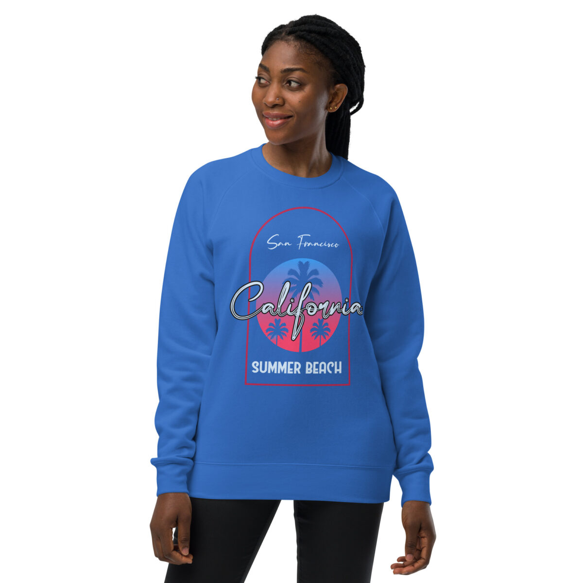 unisex raglan sweatshirt bright royal front 64401166e8306