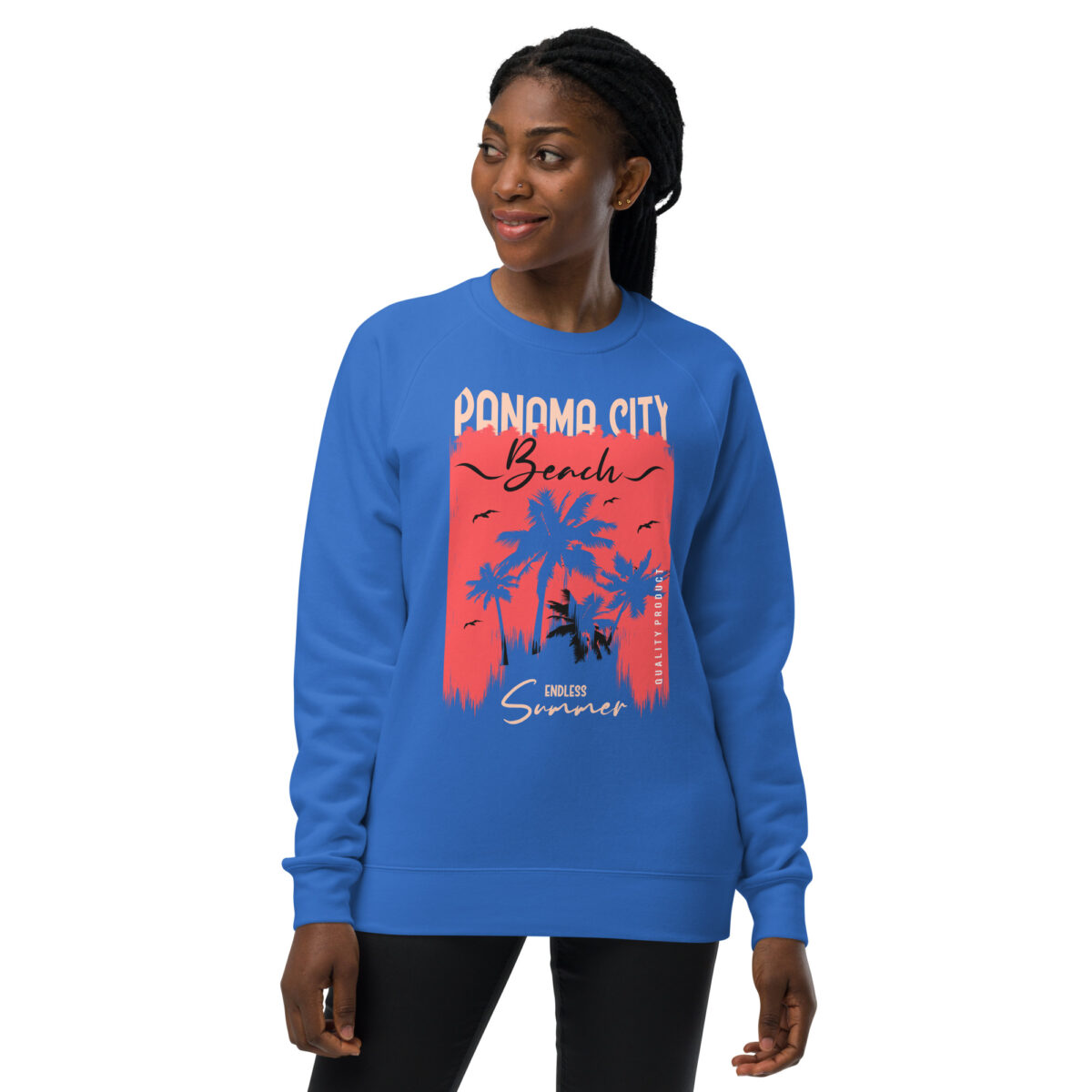 unisex raglan sweatshirt bright royal front 644017309cd45