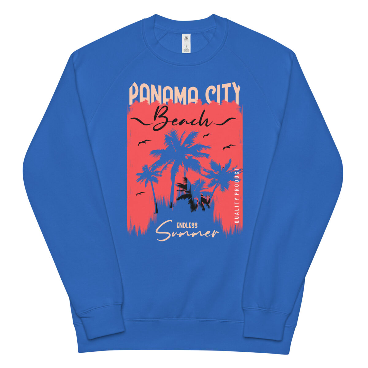 unisex raglan sweatshirt bright royal front 644017309cf5c