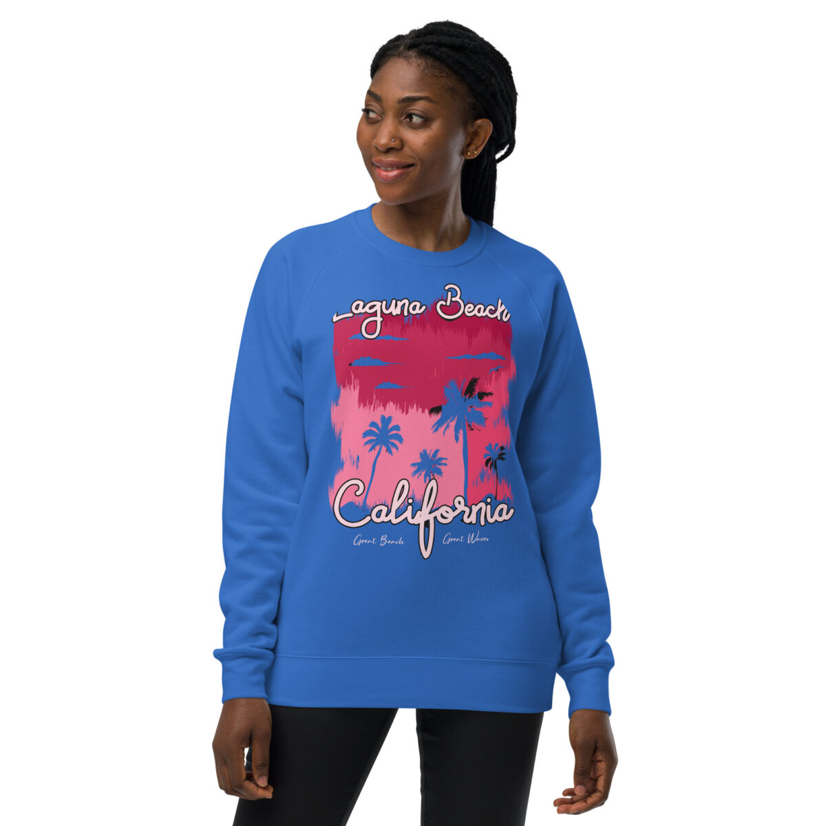 unisex raglan sweatshirt bright royal front 644033f16e454