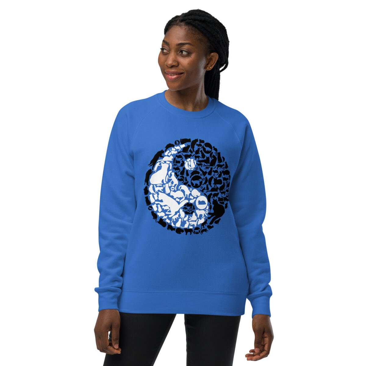 unisex raglan sweatshirt bright royal front 644126e96cc5e