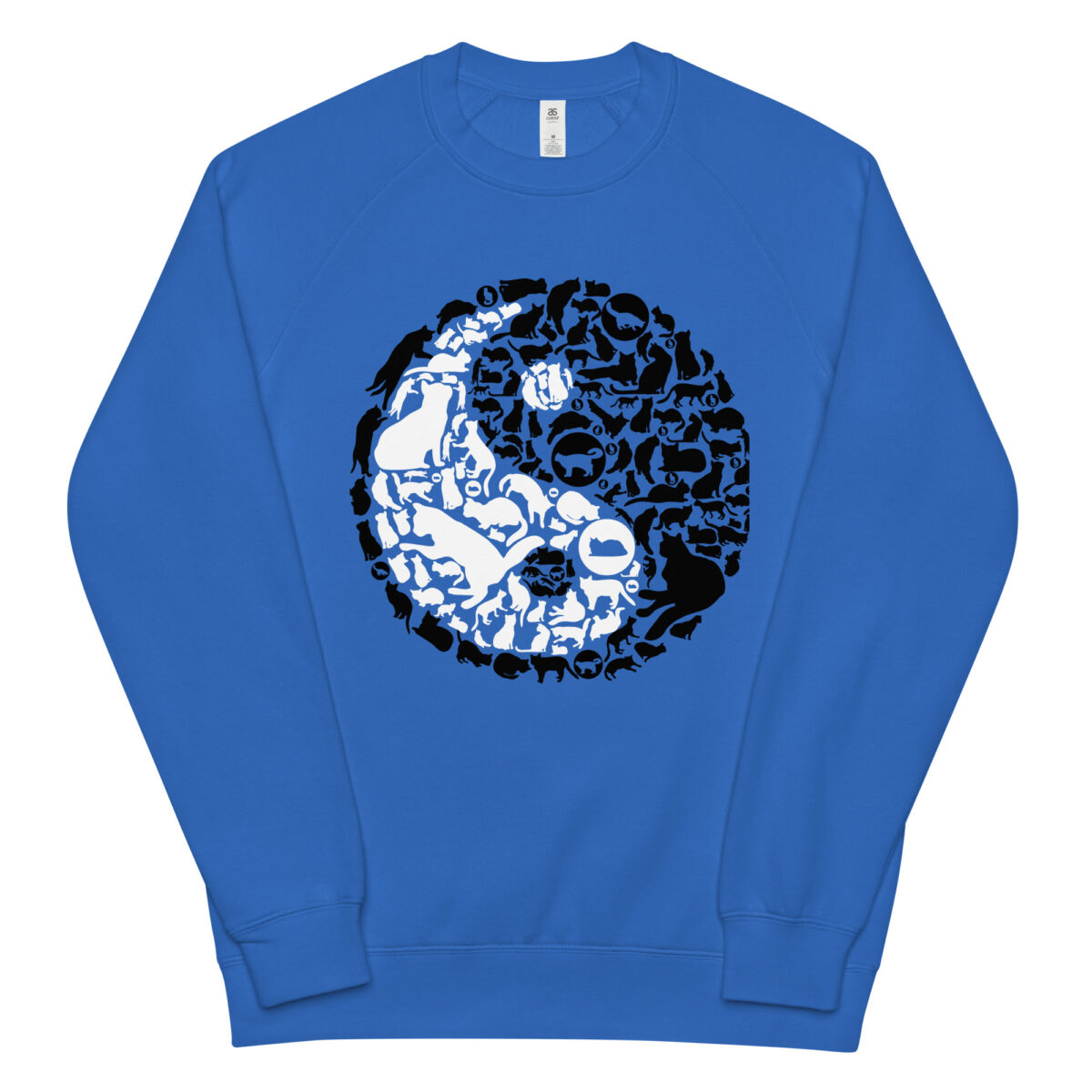 unisex raglan sweatshirt bright royal front 644126e96cd8e