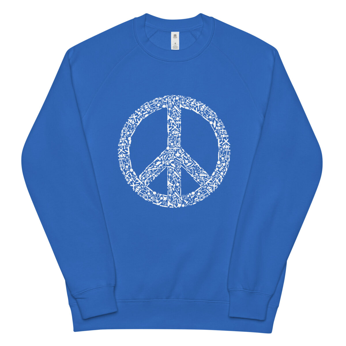 unisex raglan sweatshirt bright royal front 644128ce0bb5d