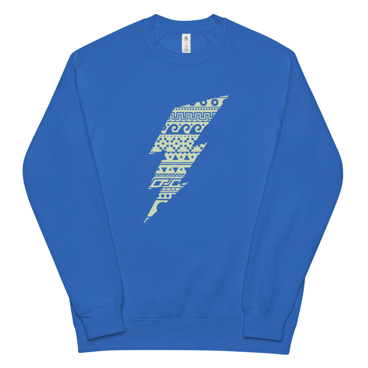 unisex raglan sweatshirt bright royal front 64412b0b8766e