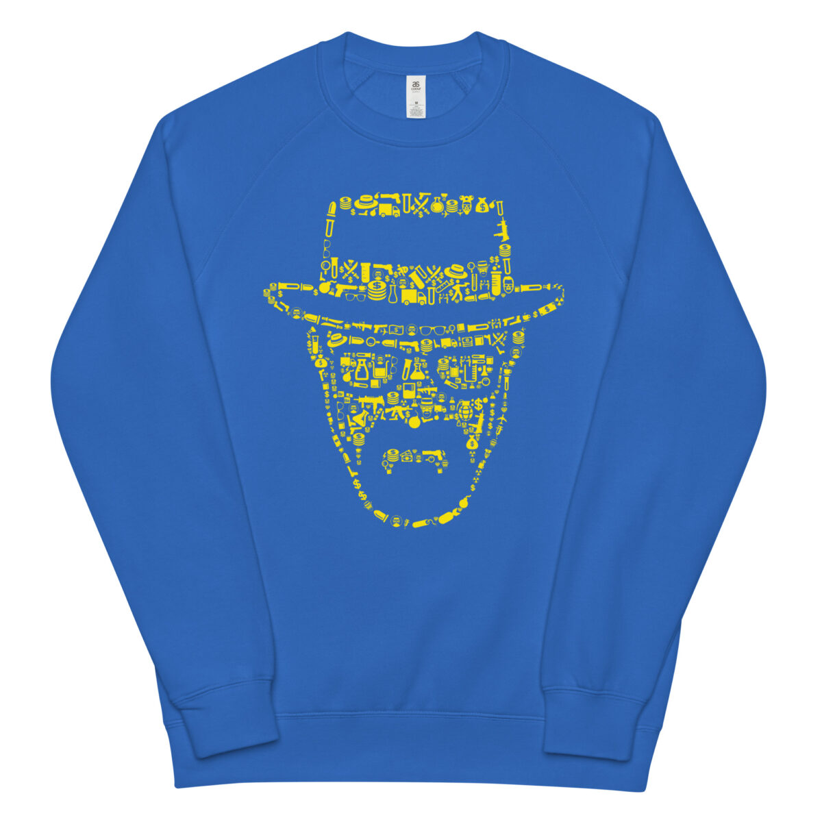 unisex raglan sweatshirt bright royal front 64412c5def243