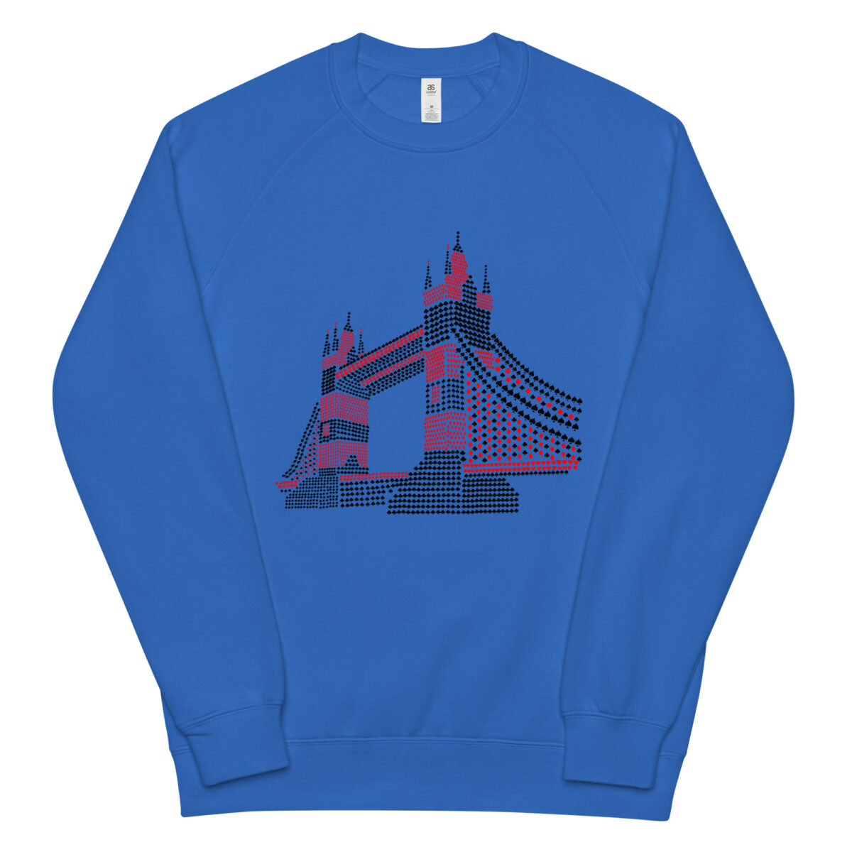 unisex raglan sweatshirt bright royal front 64412ccf0201c