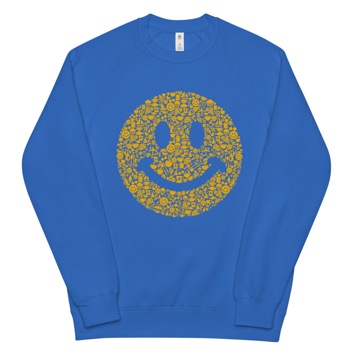 unisex raglan sweatshirt bright royal front 64412f7a75d66