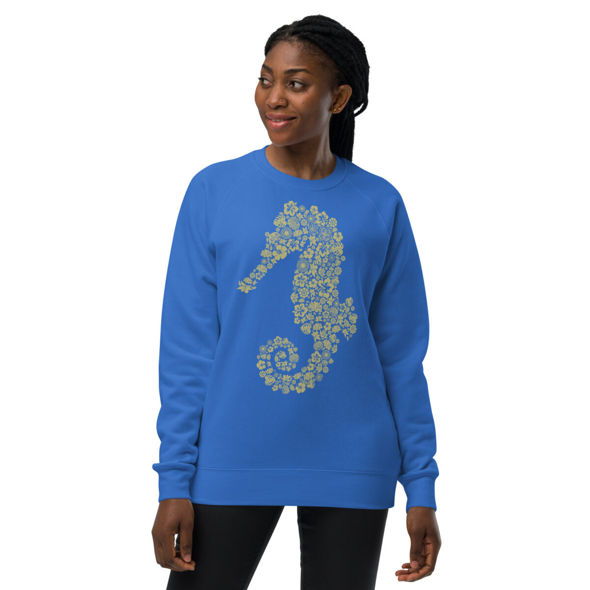 unisex raglan sweatshirt bright royal front 644132e5f086a